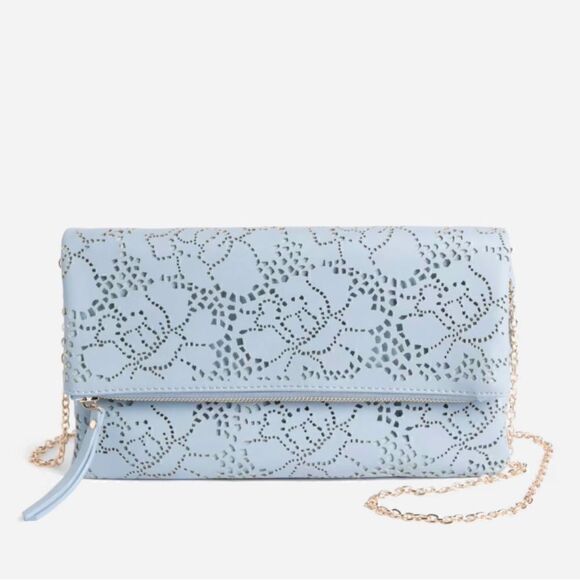 Urban expressions baby blue bag with gold chain - Picture 1 of 6